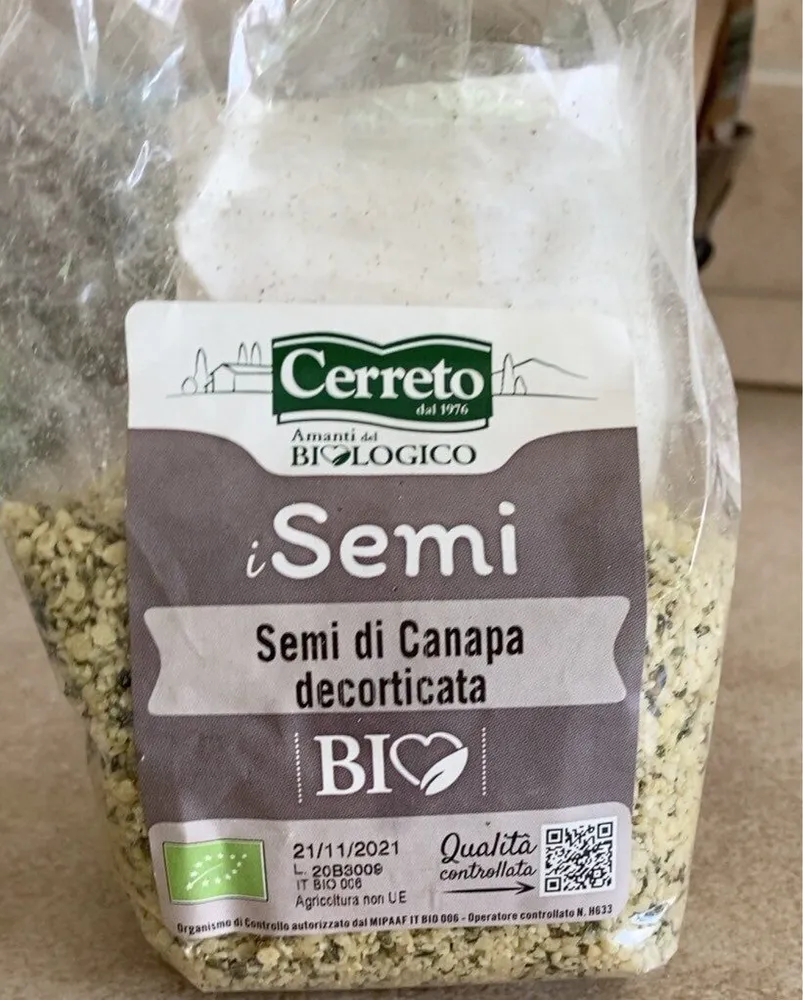 Semi di canapa decorticata