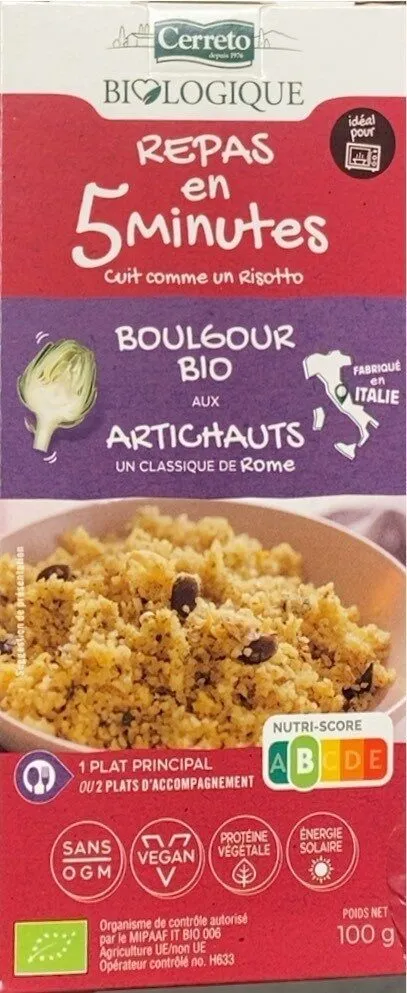 Boulbour bio aux Artichauts