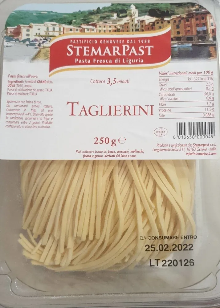 Taglierini freschi all'uovo