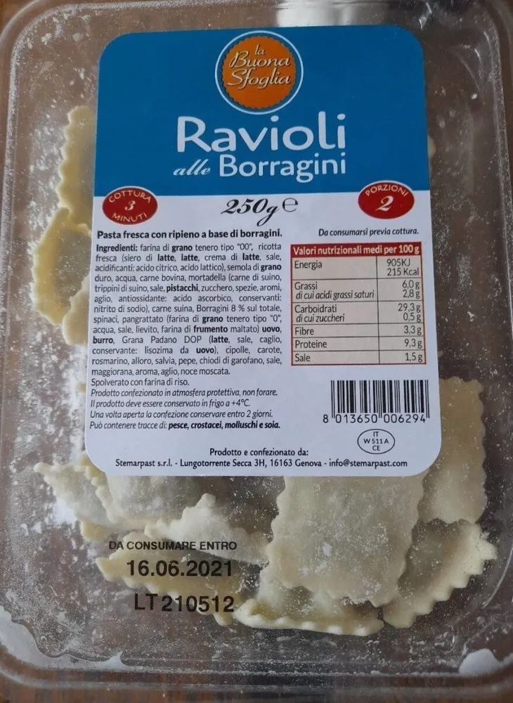 Ravioli alle borragini