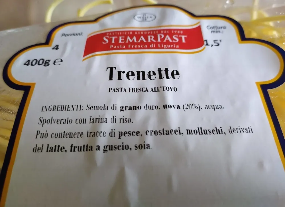 Pasta fresca trenette
