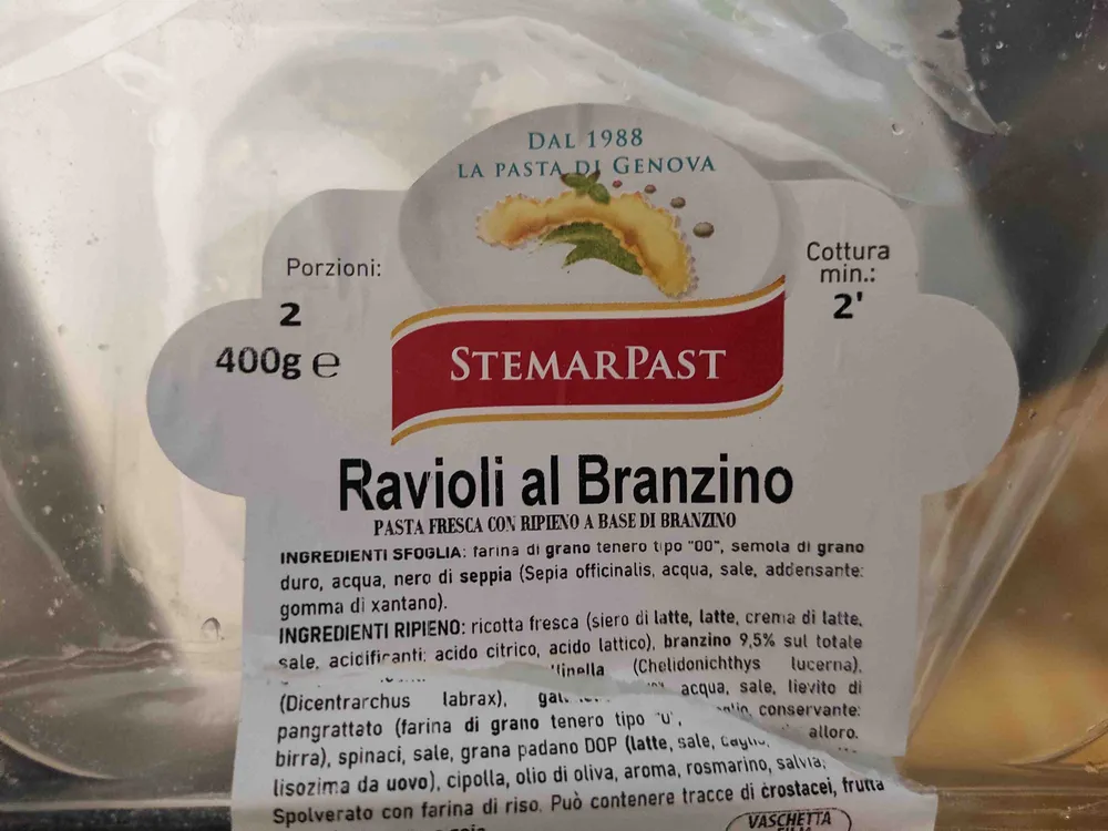 Ravioli al branzino