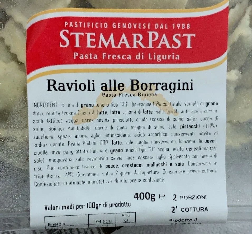 Ravioli alle borragini