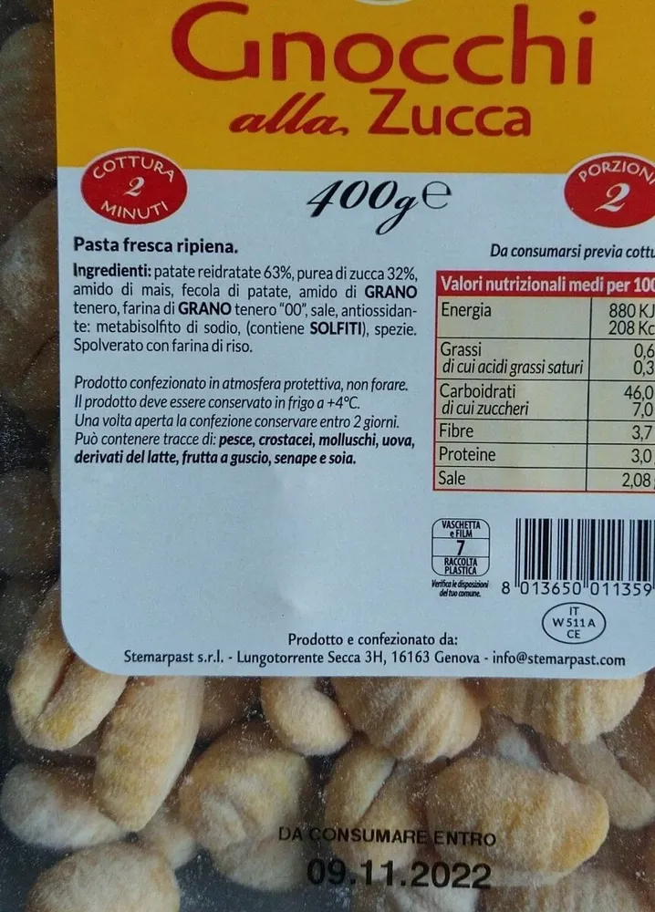 Gnocchi alla Zucca