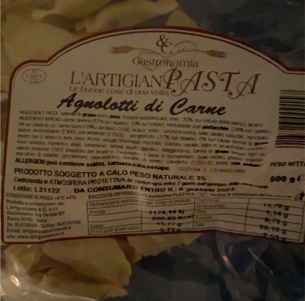 Agnolotti di carne
