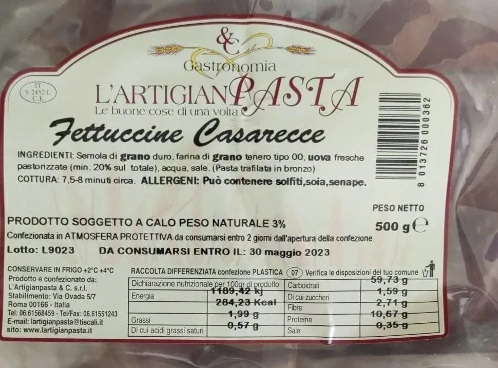 Fettuccine casarecce