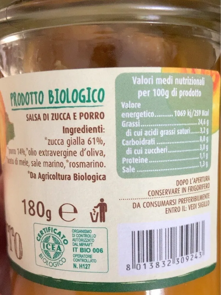 Crema di zucca e porro