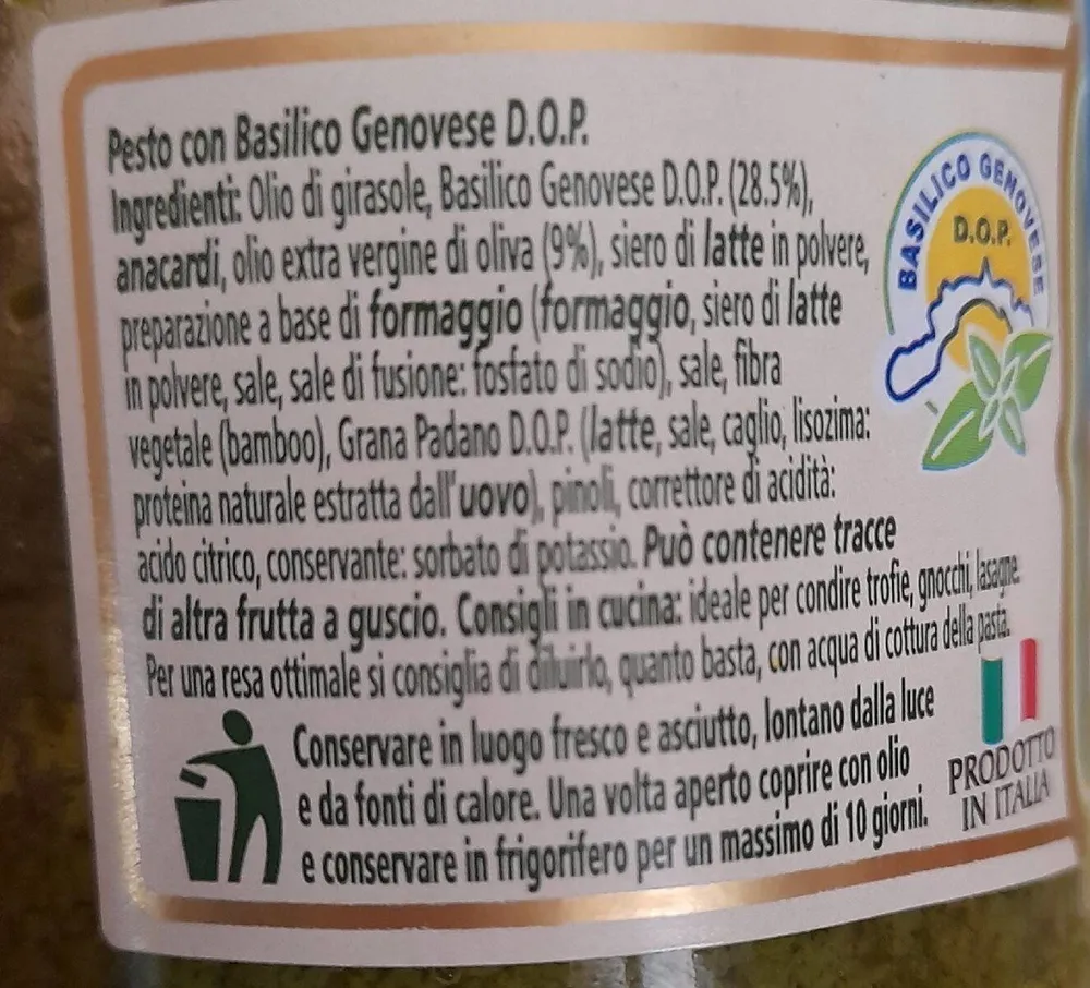Pesto senz'aglio
