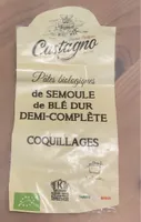 Pâtes de semoule de blé dur demi-complète - Coquillages