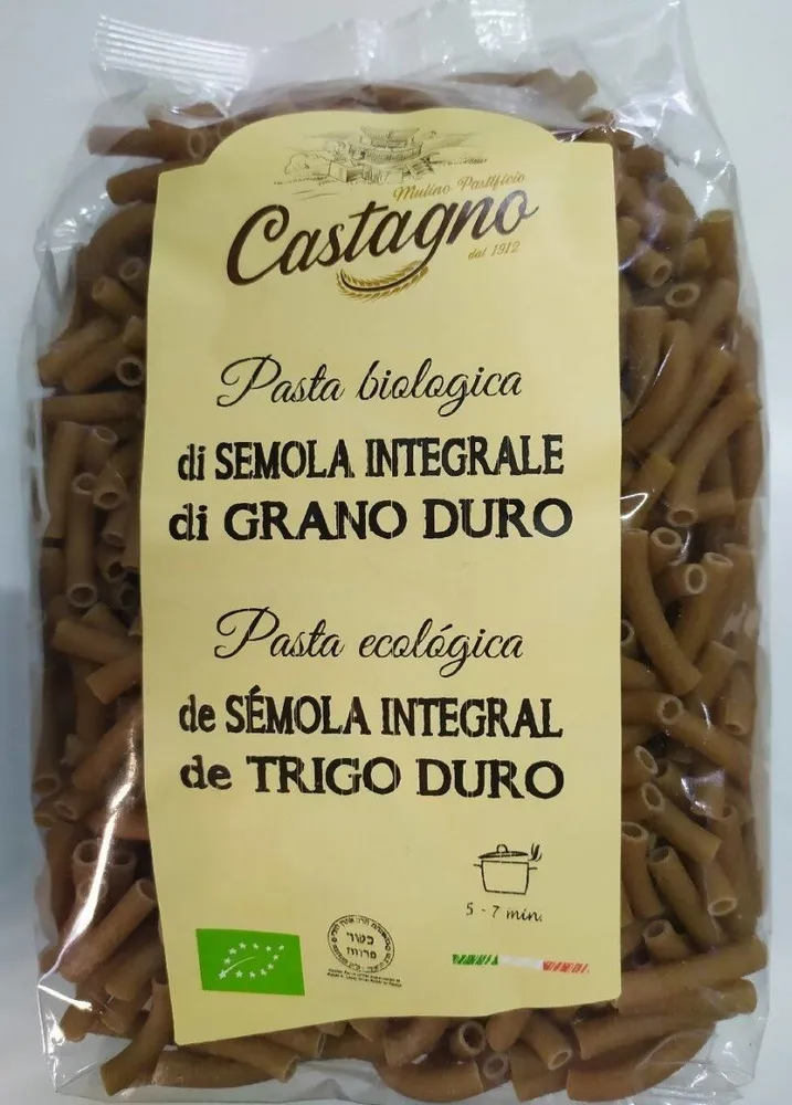 Pasta de sémola integral de trigo duro