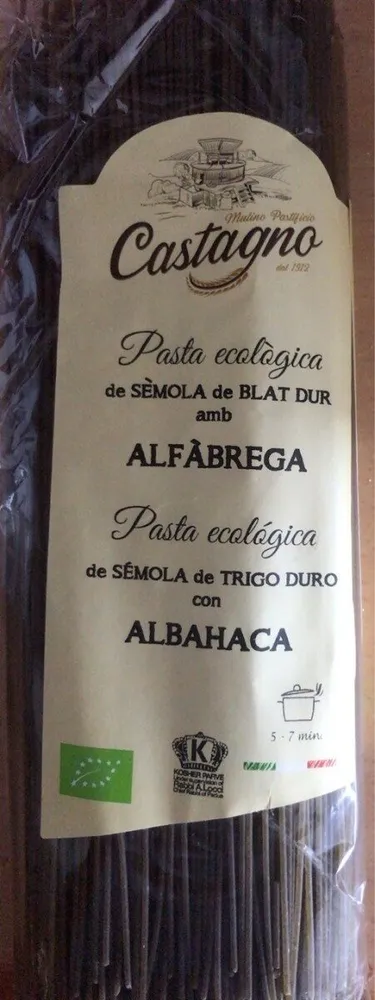 pasta ecologica de trigo duro con albahaca
