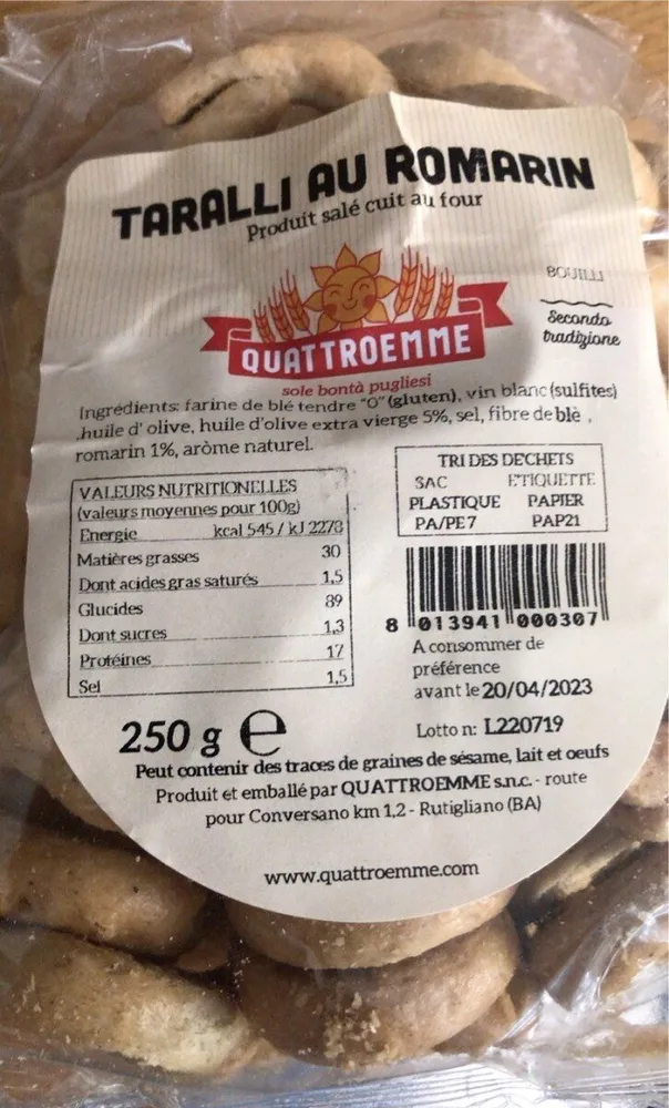 Taralli au romarin