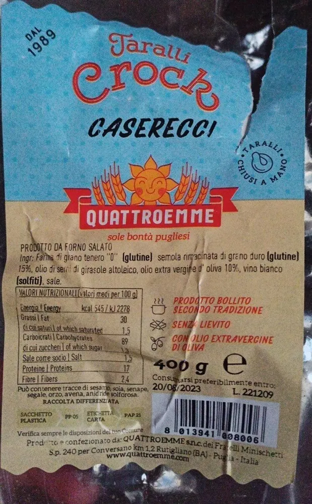 Taralli Crock Caserecci