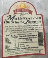 Mattutini con 100%  farina integrale