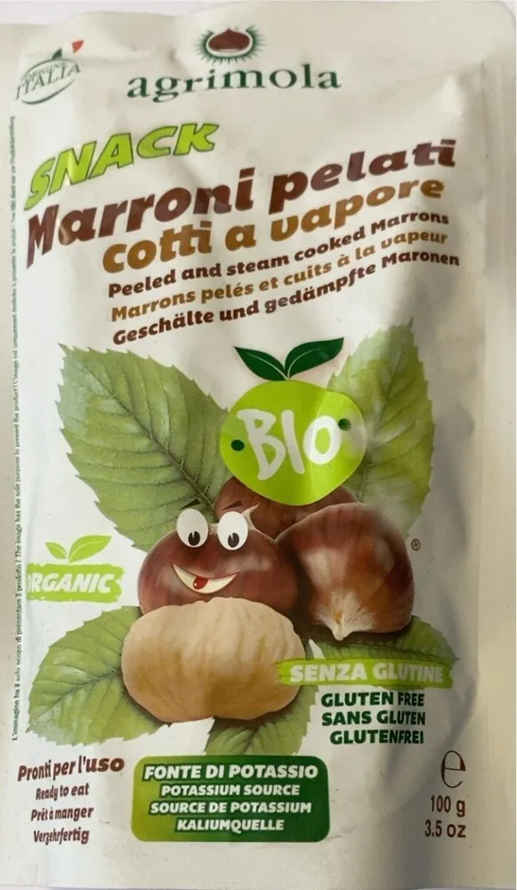 Marroni pelati cotti al vapore