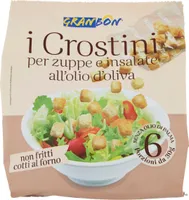 I crostini pe zuppe e insalate all'olio d'oliva