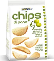 Chips di pane con olio di oliva e olio extravergine di oliva