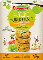 Il Mini Burger Fresco con carote, piselli e miglio