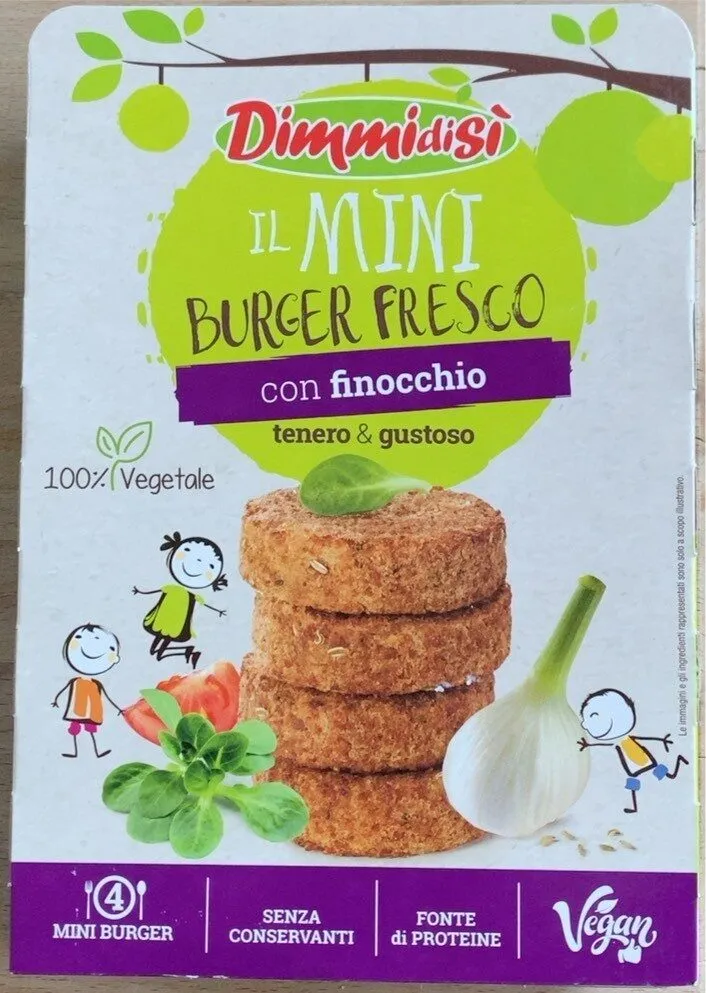Il mini burger fresco con finocchio