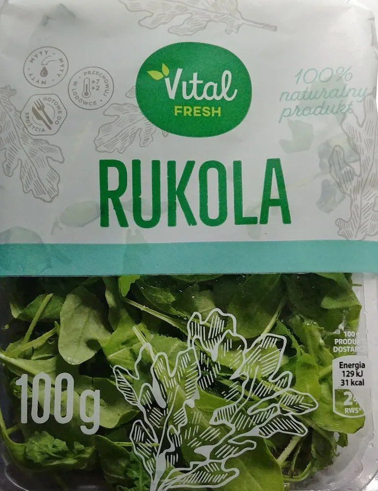 Rukola umyta i gotowa do spożycia