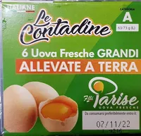 Le contadine 6 uova fresche grandi allevate a terra