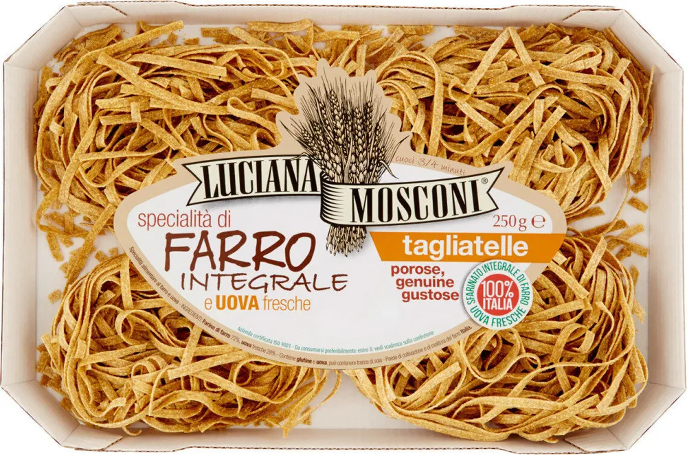 Tagliatelle specialità di farro integrale e uova fresche