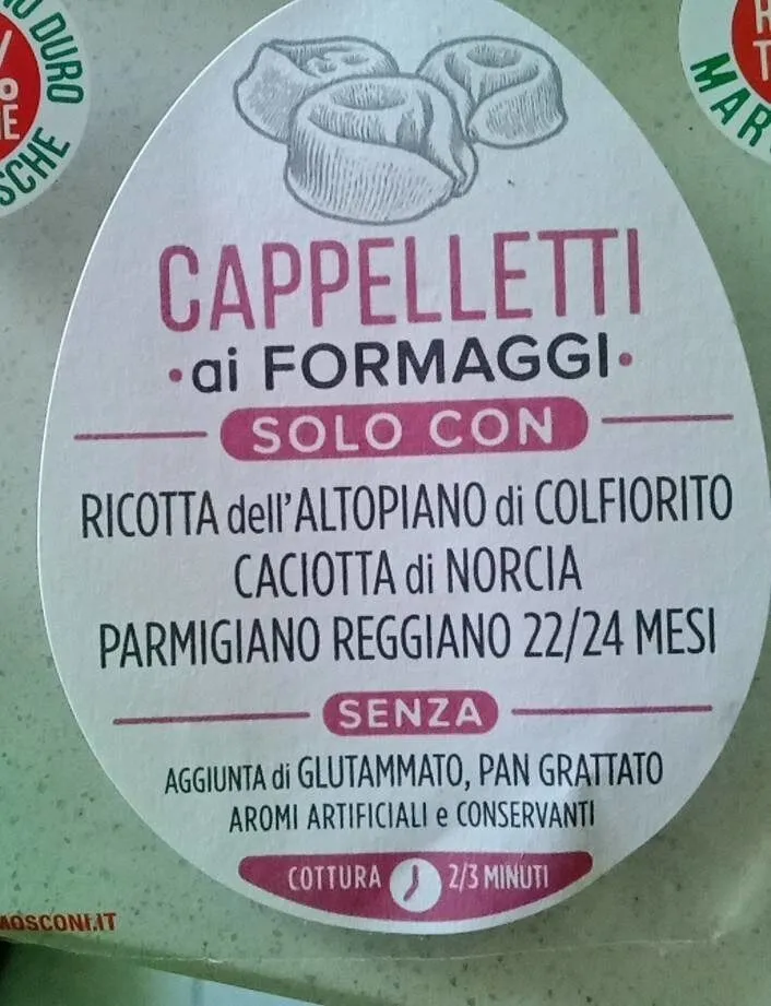Pasta fresca cappelletti