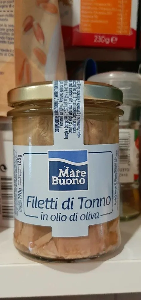 Filetti di Tonno in olio di oliva Mare Buono