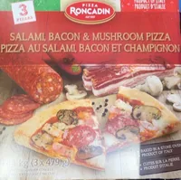 Salami, Bacon & Mushroom Pizza