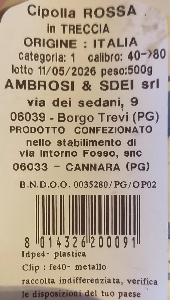 Cipolla rossa