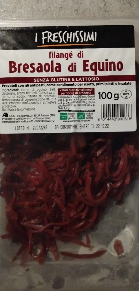 Flange di bresaola di equino