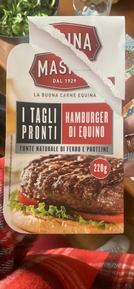 Sapore salute hamburge di equino