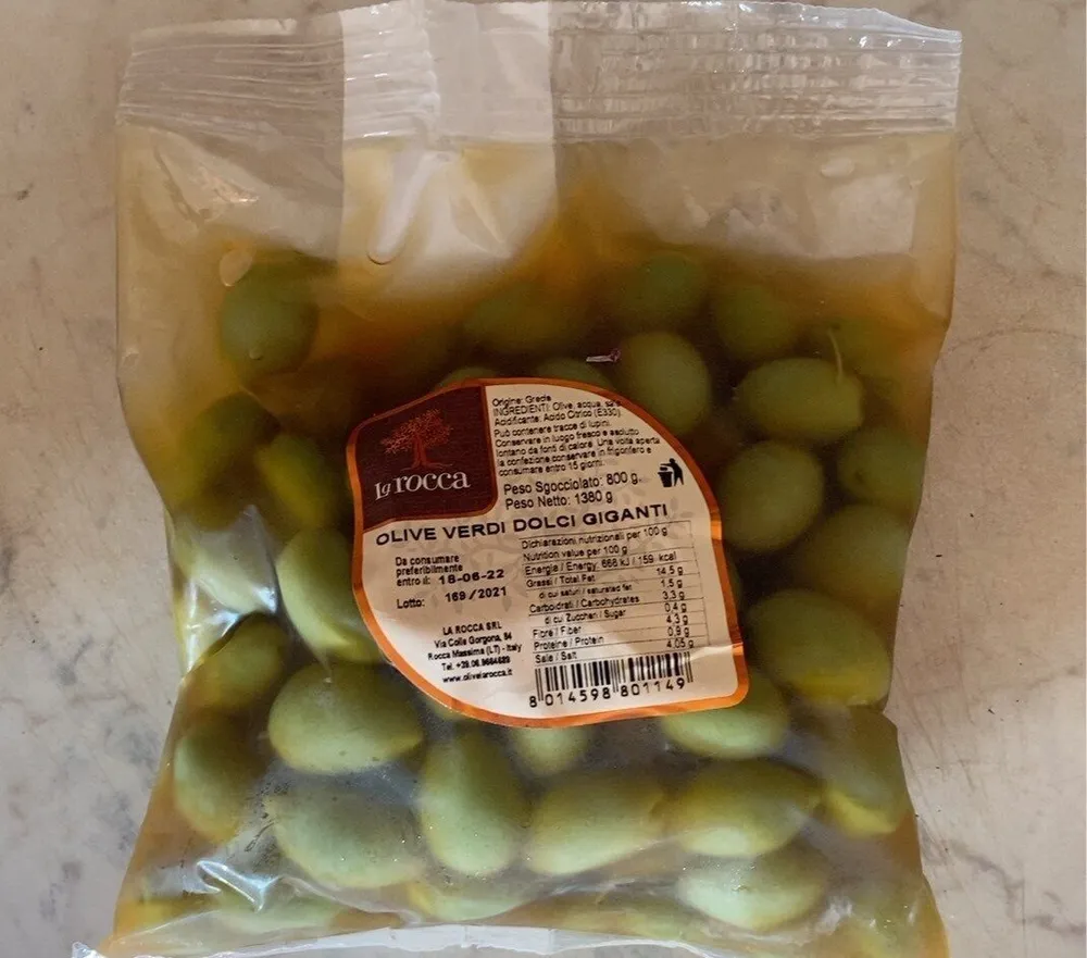 Olive verdi dolci giganti