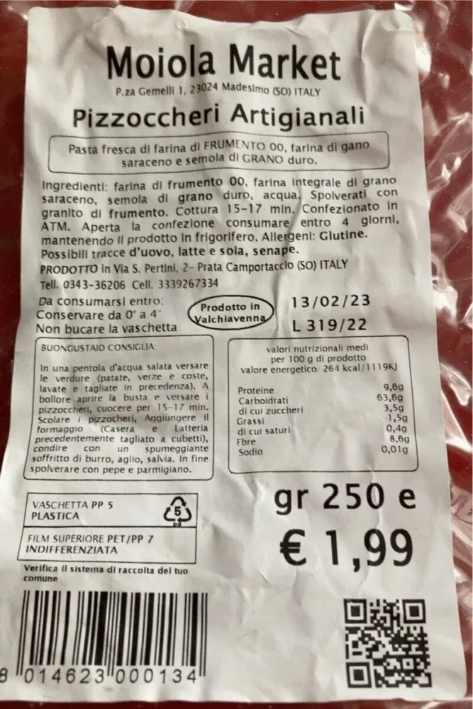 Pizzocheri artigianali