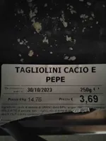 tagliolini cacio pepe