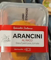 Arancini al ragù bœuf, petit pois, tomate