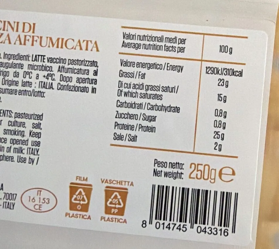 Bastoncini Di Scamorza Affumicata