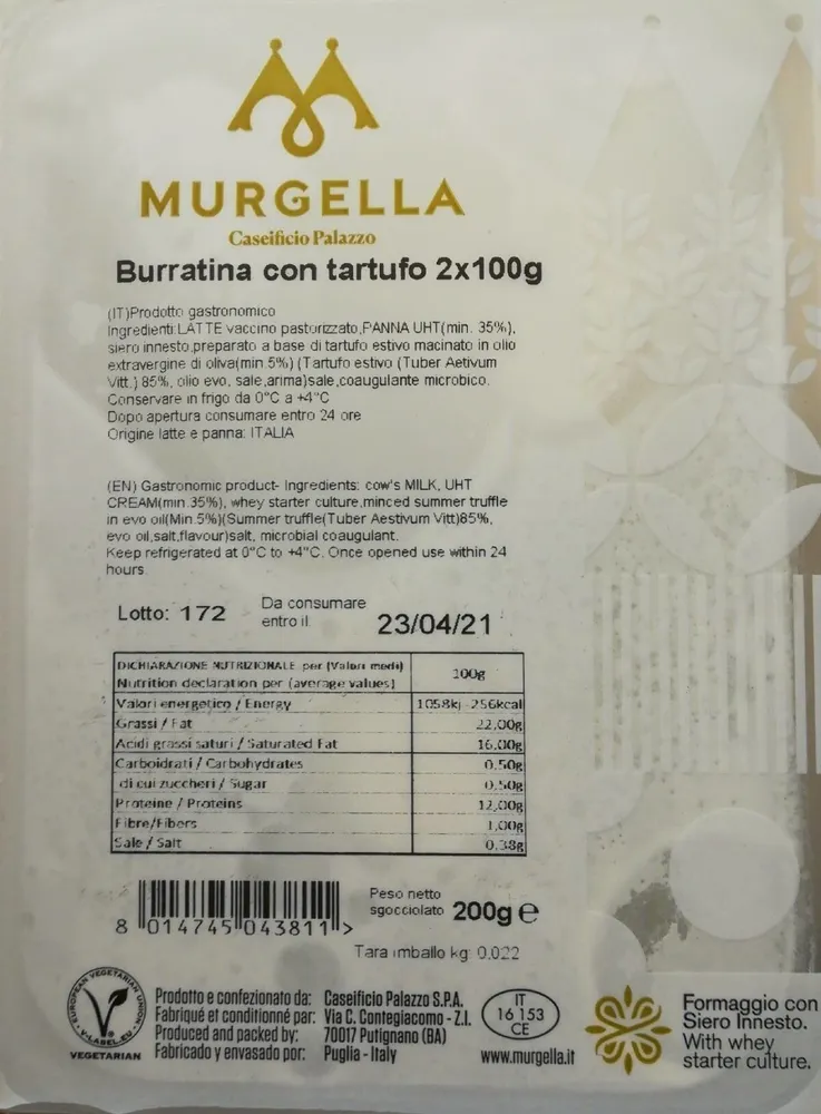 Burrata con tartufo
