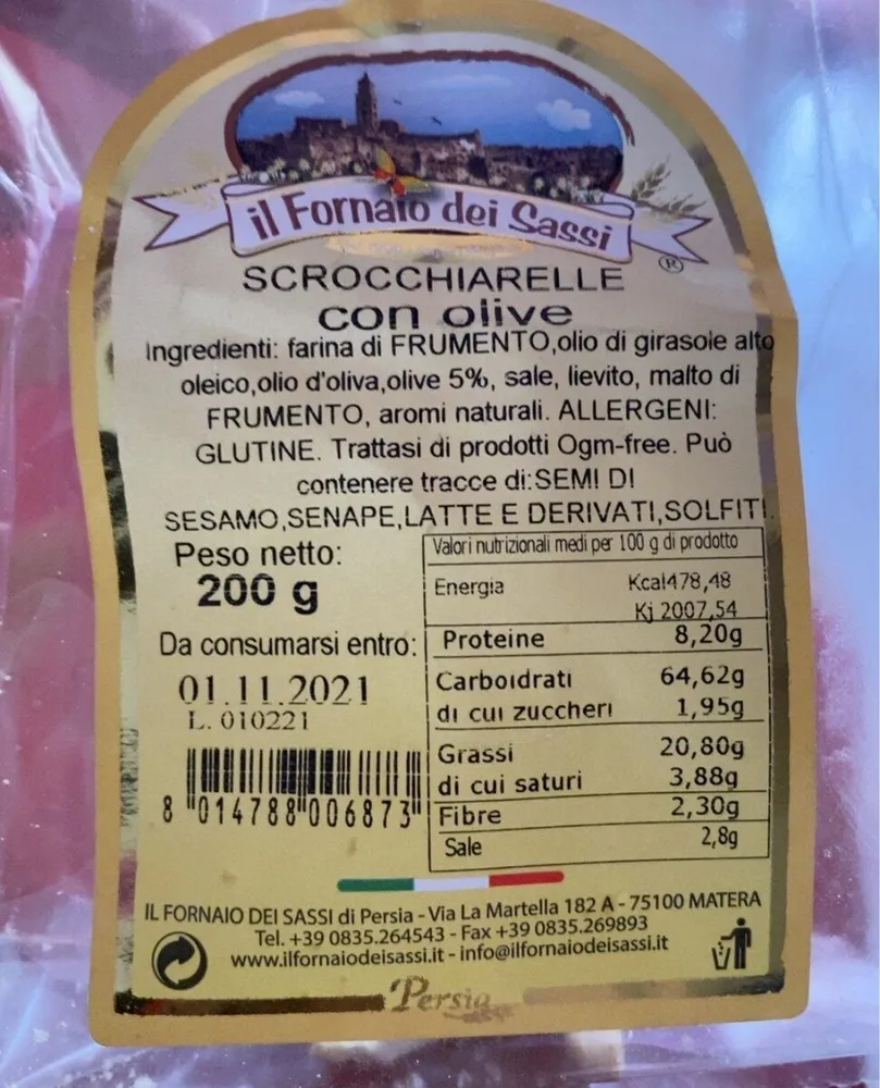 Scrocchiarelle con olive