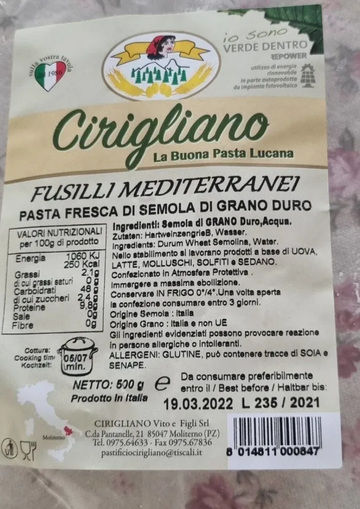 Fusilli mediterranei
