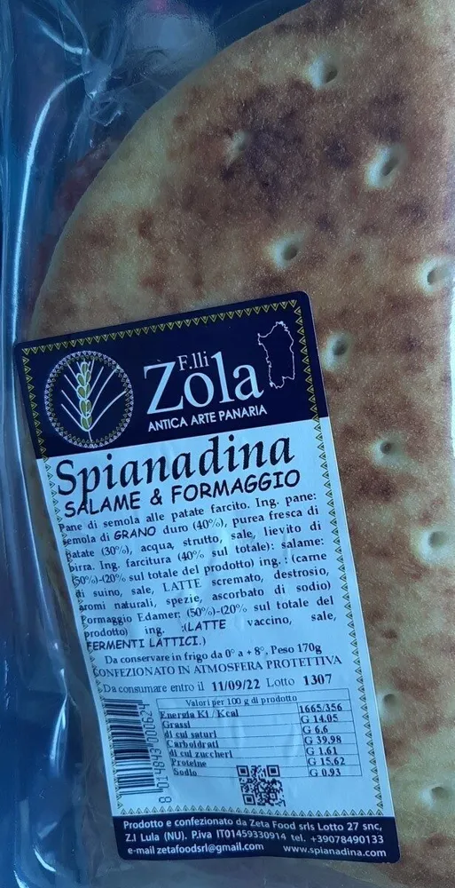 Spianadina salame e formaggio