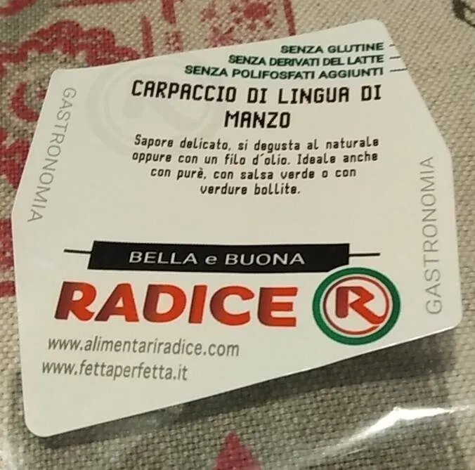 Carpaccio di lingua di manzo