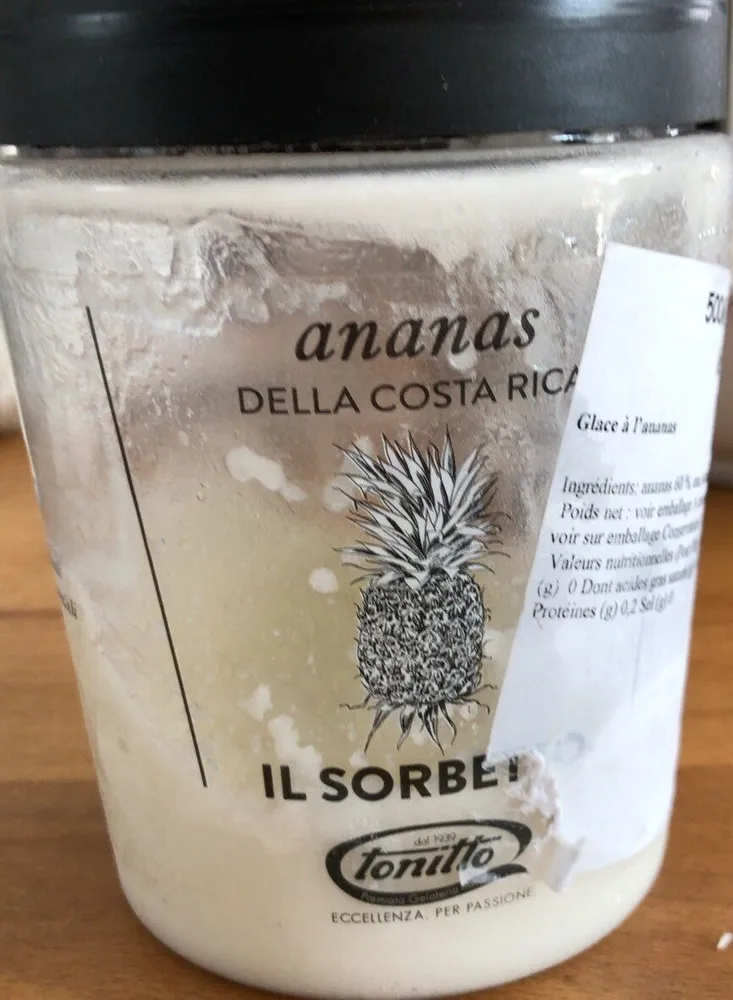 Sorbet ananas costa rica