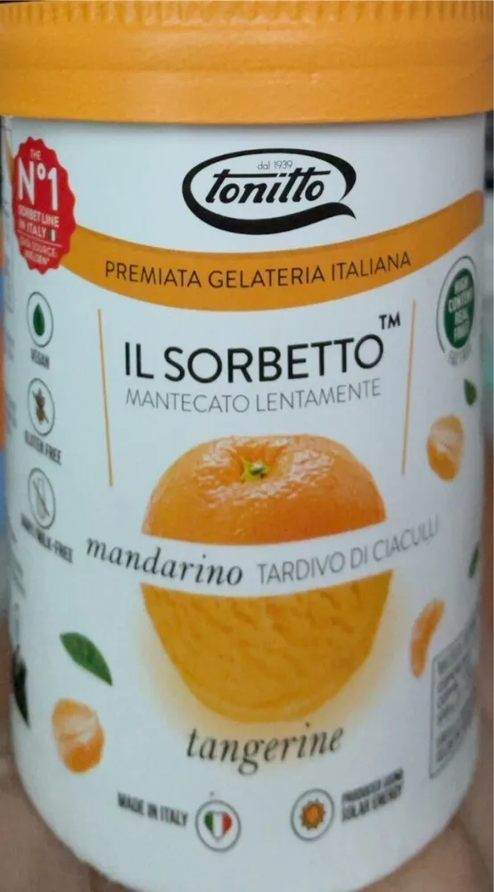 Il sorbetto gusto tangerino
