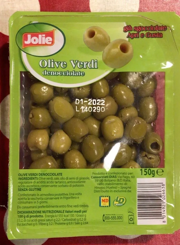 Olive verdi denocciolate