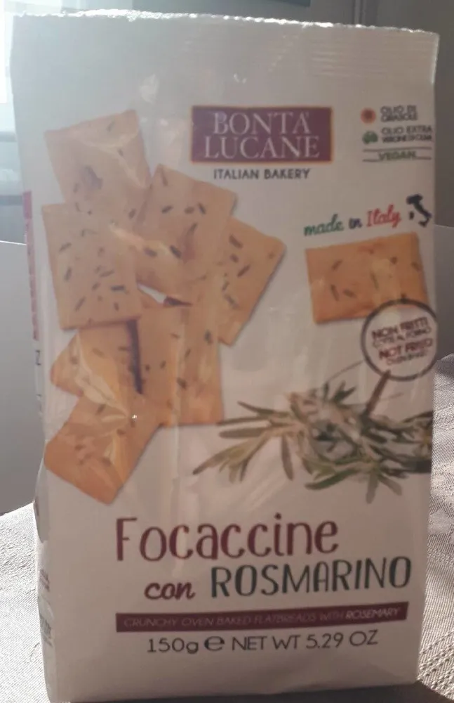 Bonta Focaccine Rosemary Snacks 150G