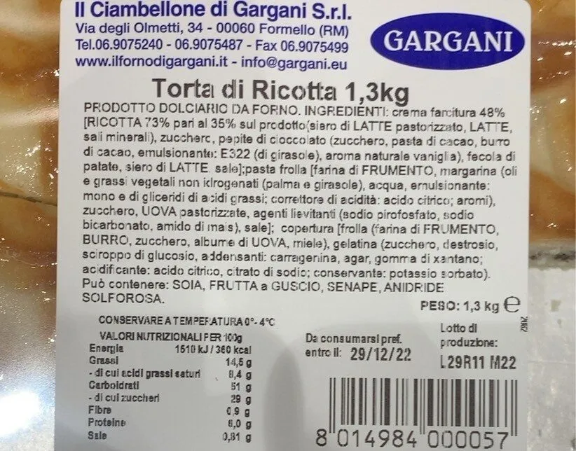 Torta di ricotta