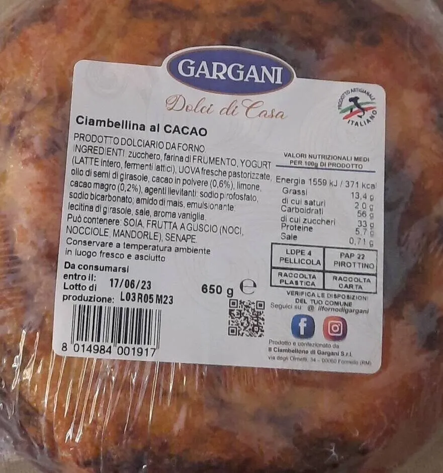 Ciambellina al cacao