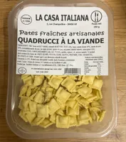 Pâtes fraîches artisanales Quadrucci à la viande