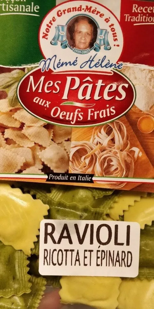 Ravioli ricotta et épinards